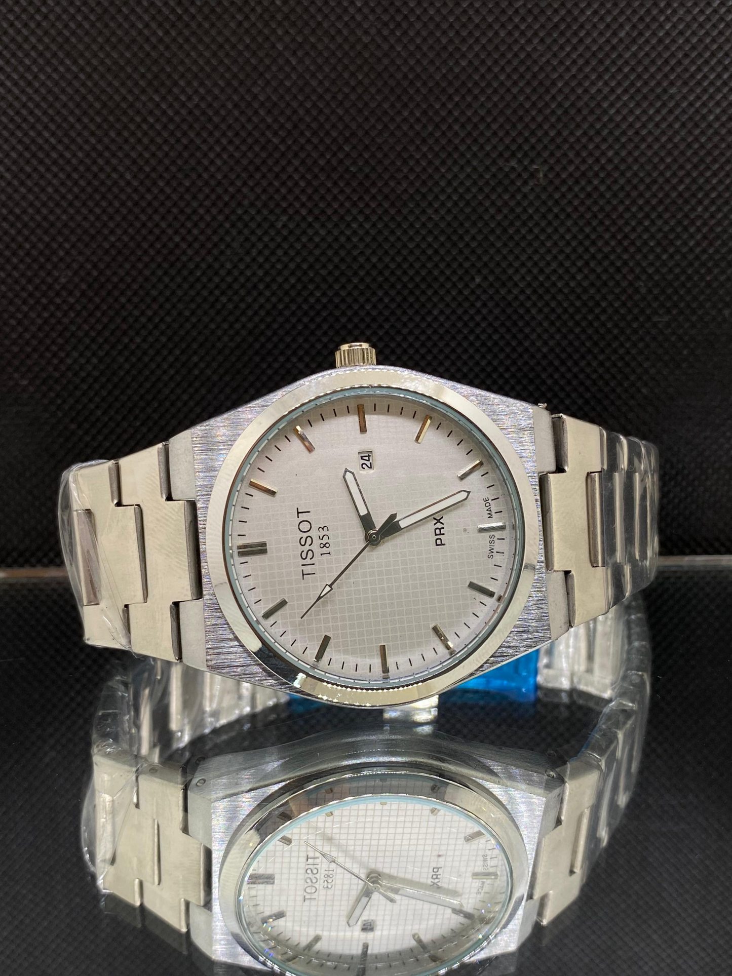 Tissot PRX White Dial & Silver Chain
