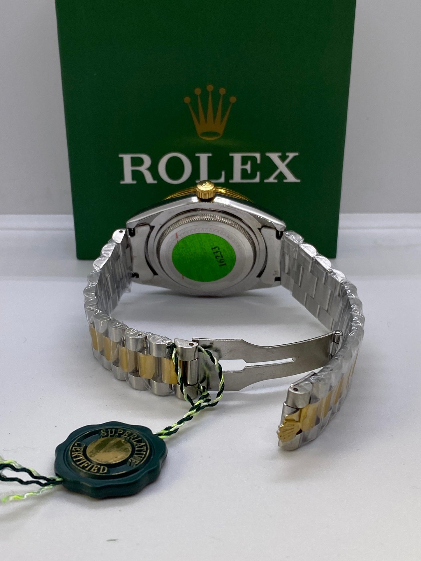 Rolex Oyster Perpetual TruTone Turquoise Date & Dial