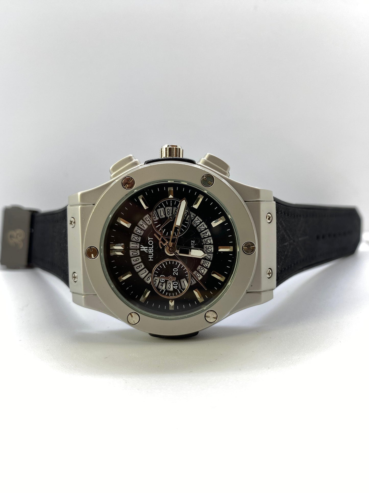 Hublot Chronometer Black Dial Straps with Date
