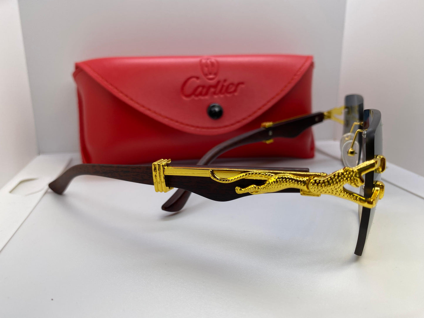 Cartier Brown wood Lime Royal Shades