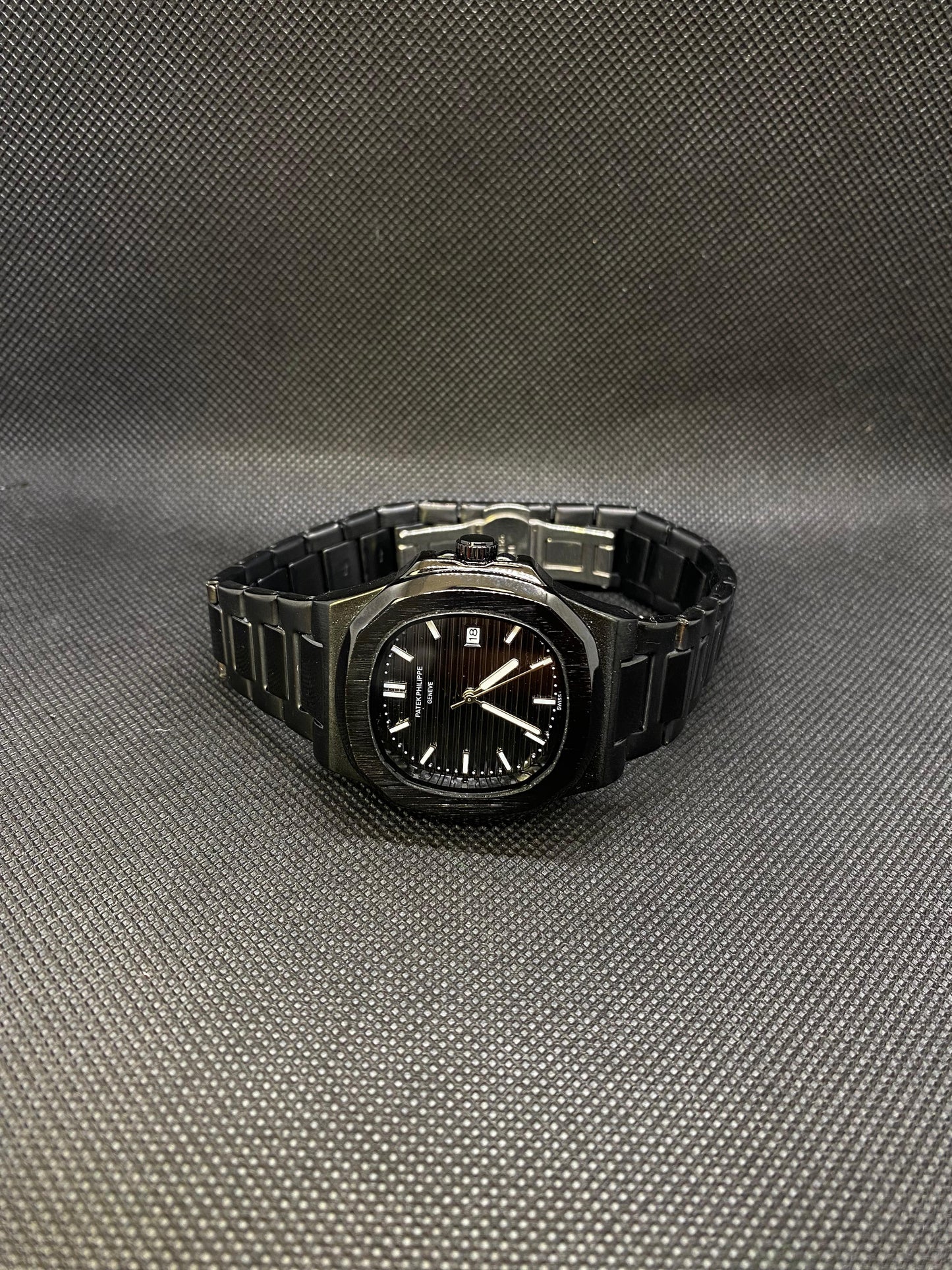Patek Philippe Geneve Classic Matte Black With White Tone