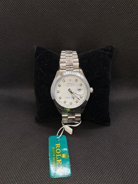 Rolex Oyster Perpetual Pure White Dial with Iconic Date Function