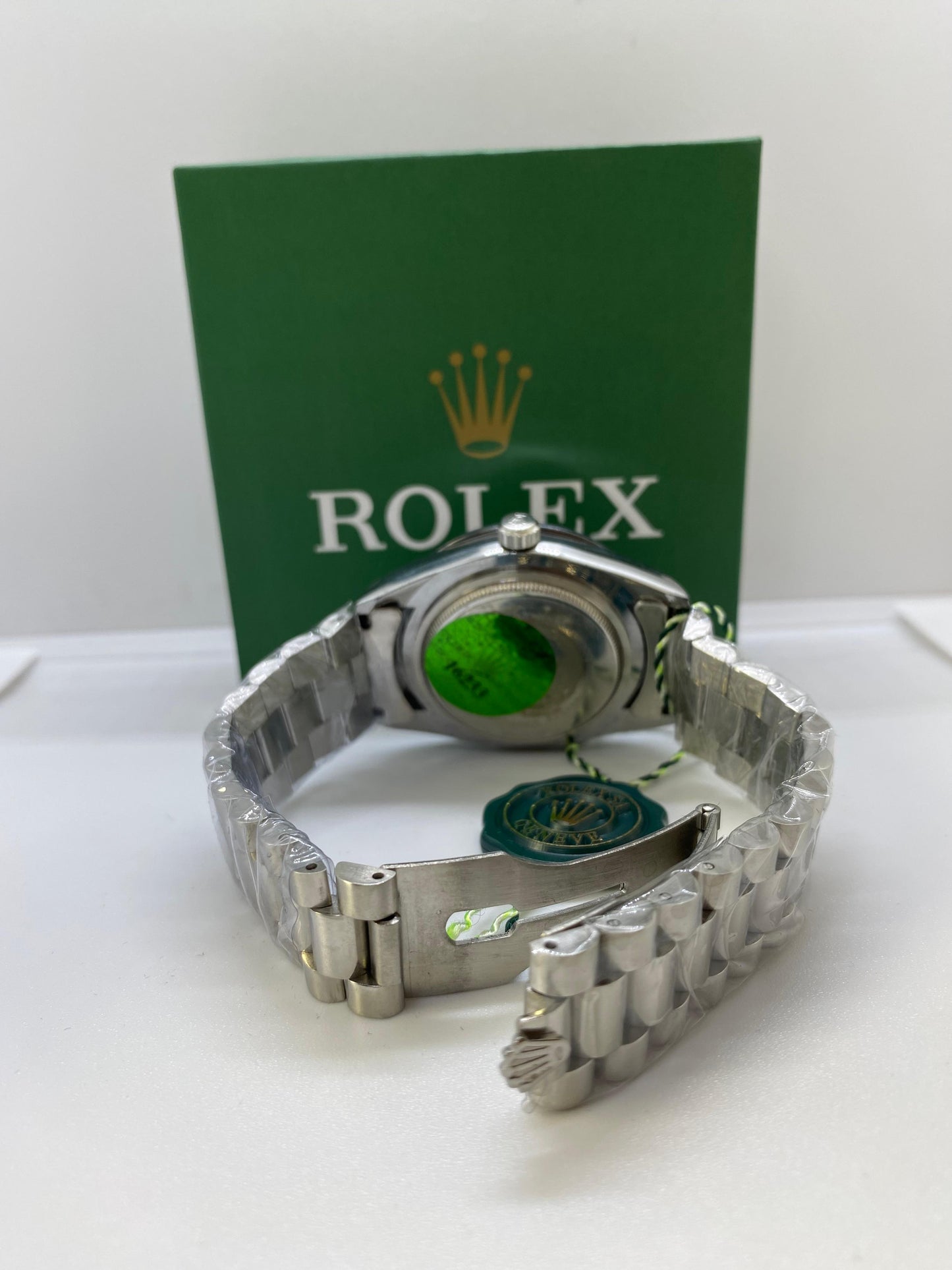 Rolex Oyster Perpetual Silver Blue Date