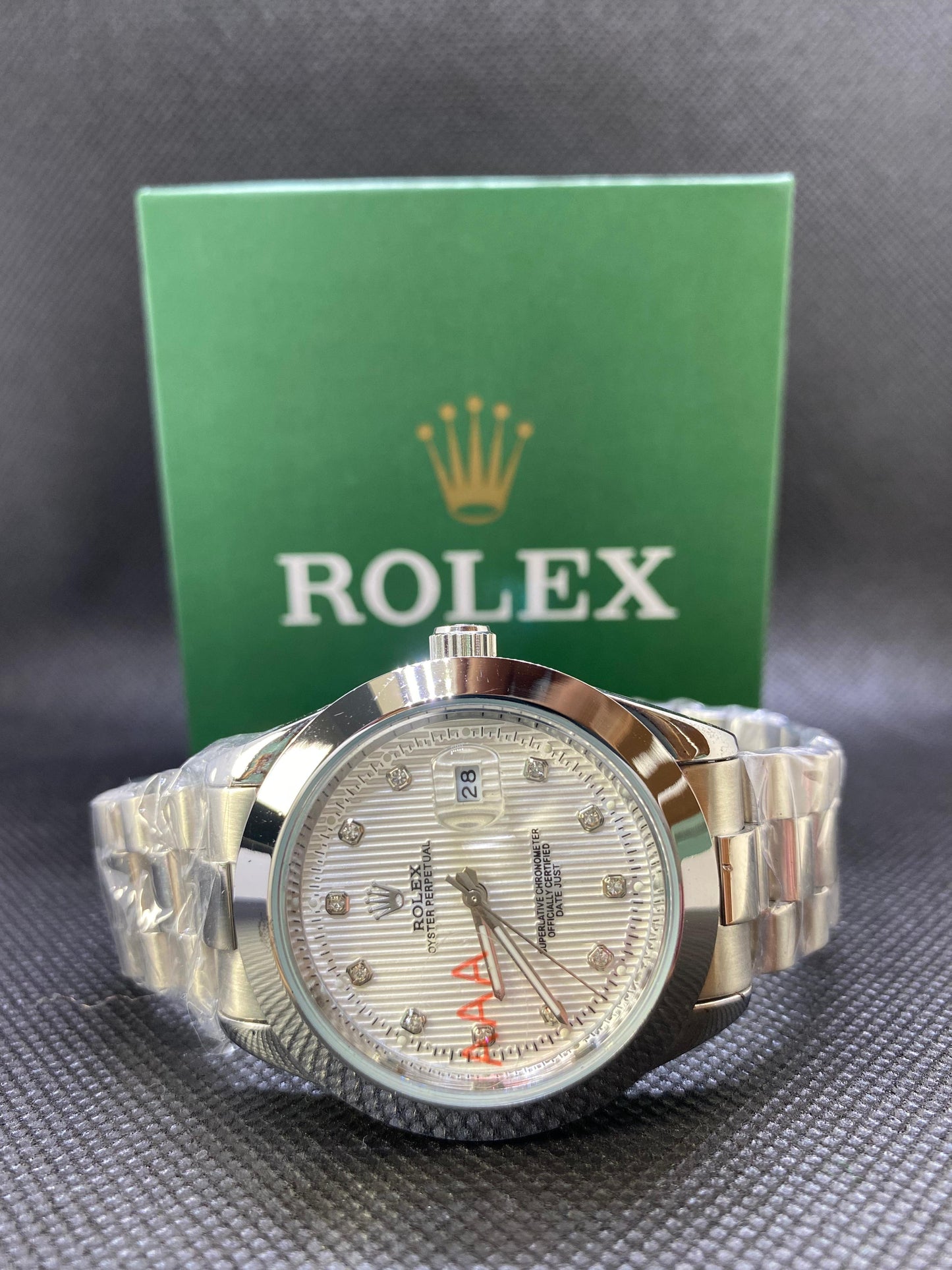 Rolex Oyster Perpetual Silver white Dial & Date