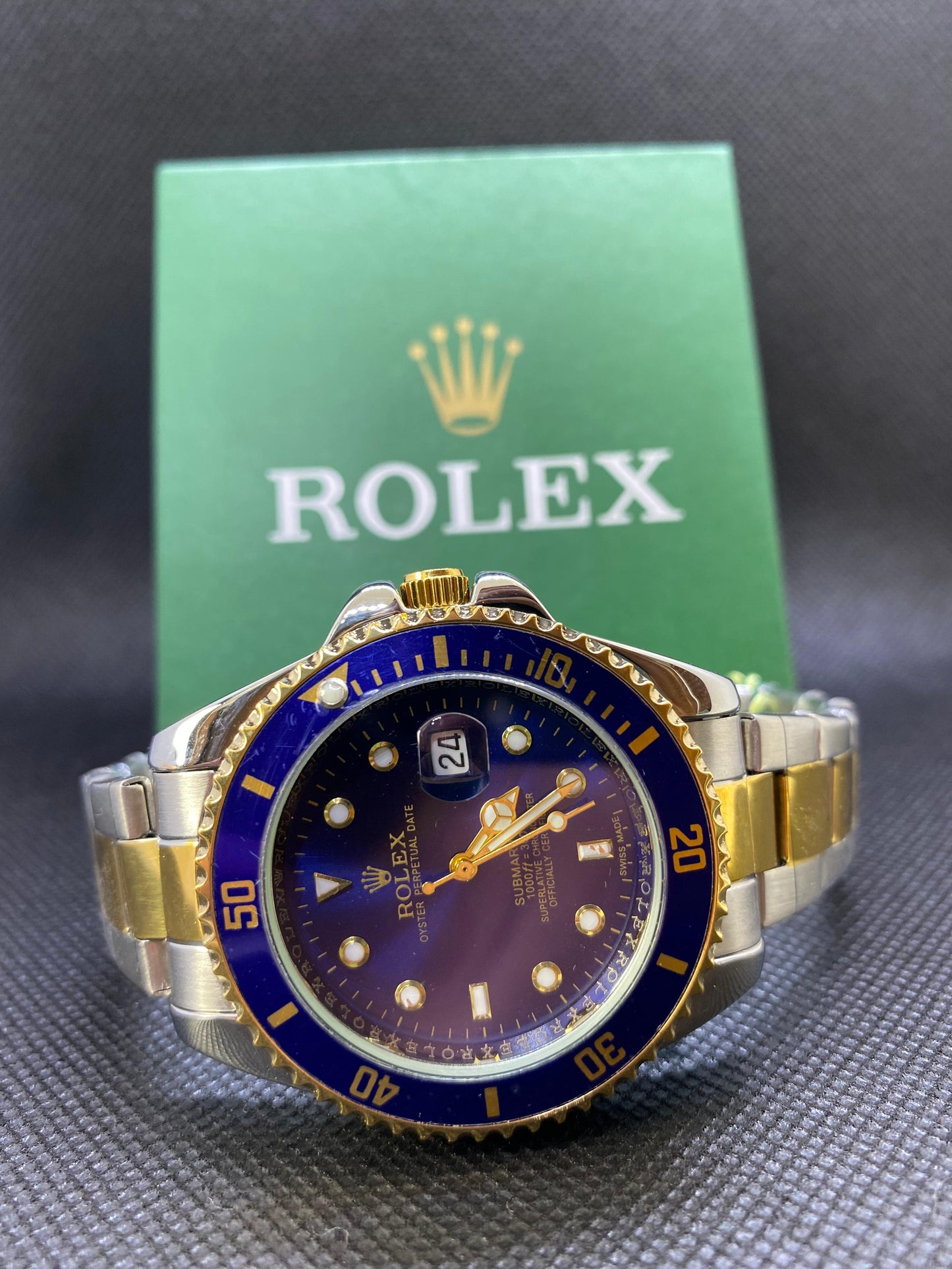 Rolex Submariner Two Tone Blue Bezel