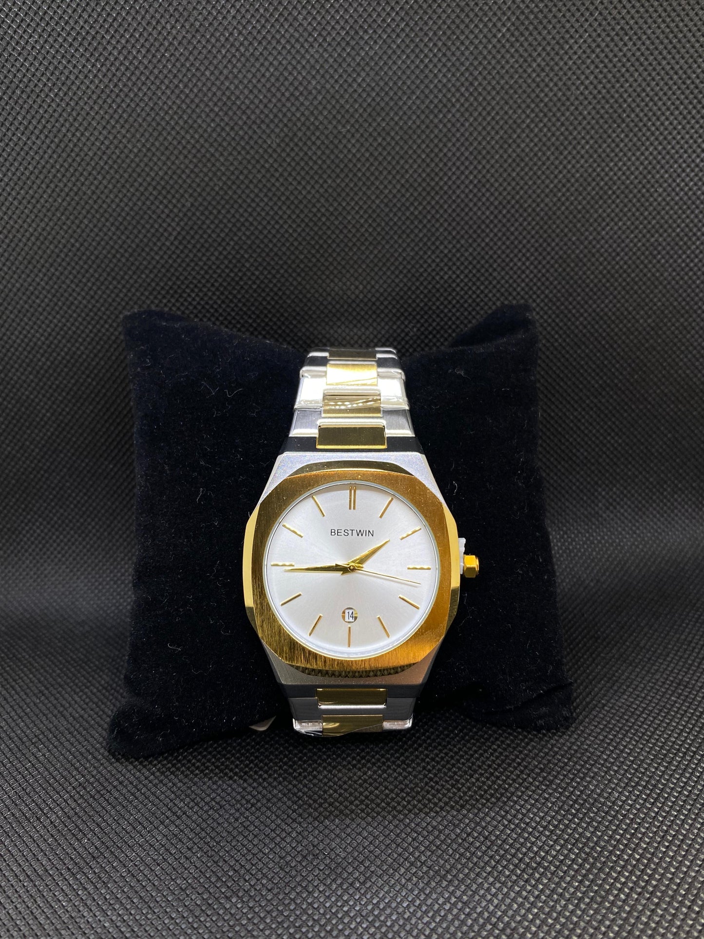 Bestwin Silver & Gold White Dial Date