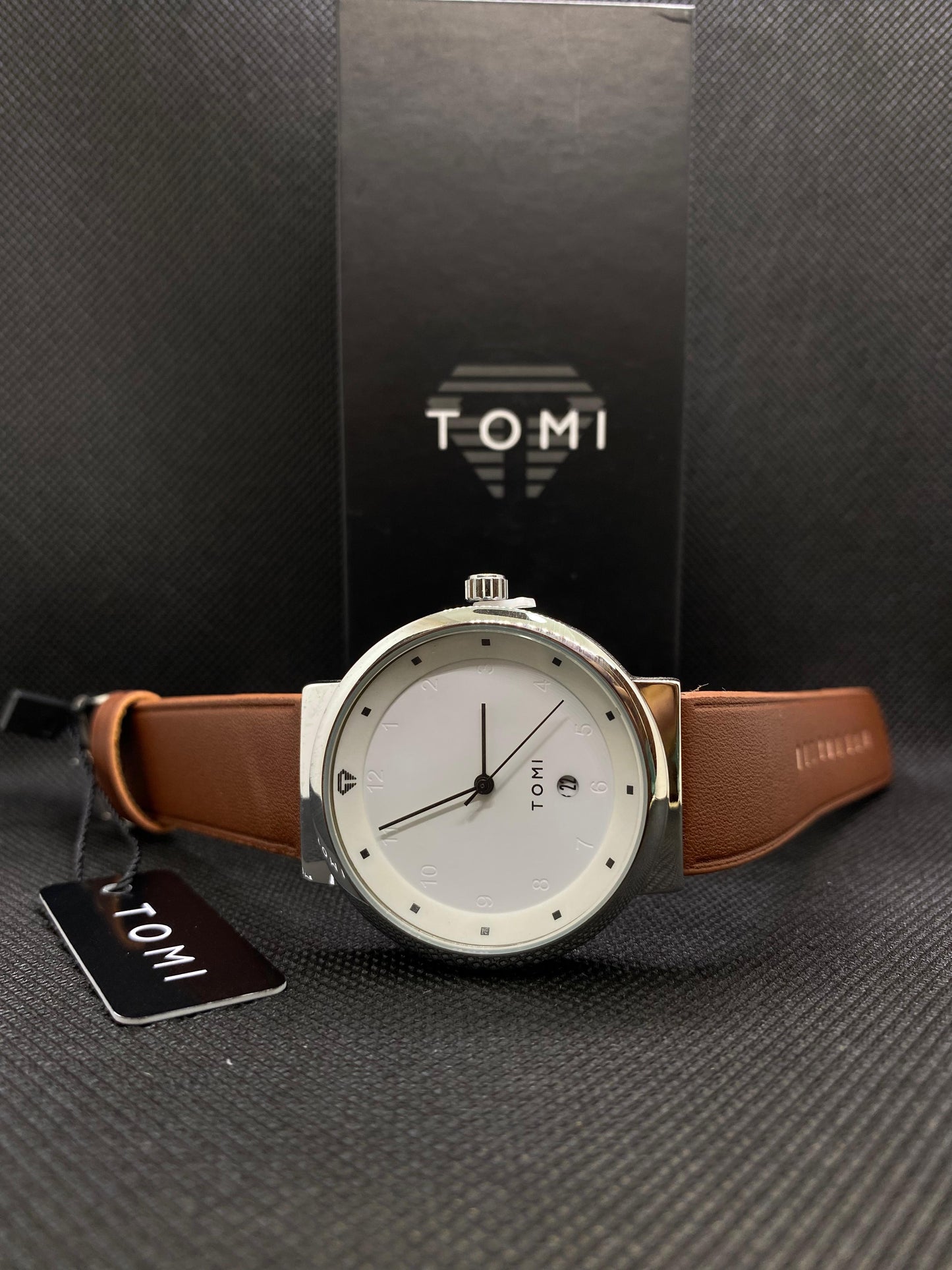 Tomi Brown straps With White Dial