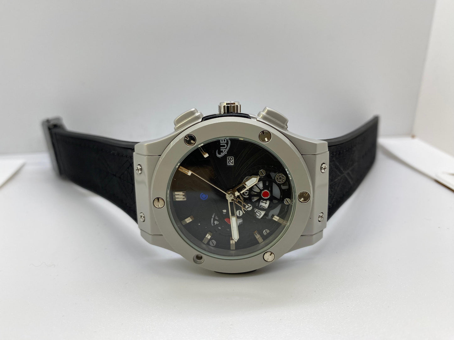 Hublot Hub Chronometer Black Dial Straps with Date
