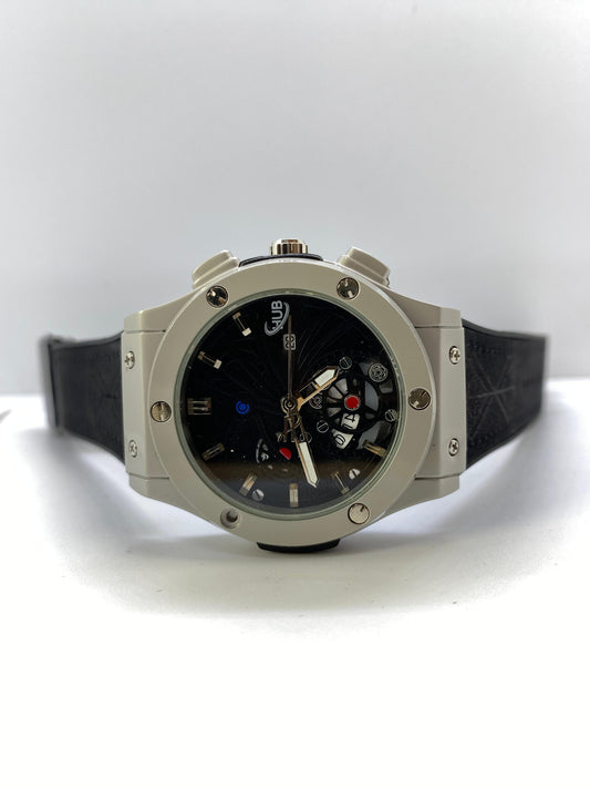 Hublot Hub Chronometer Black Dial Straps with Date