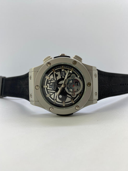 Hublot Chronometer Black & white Dial Straps with Date