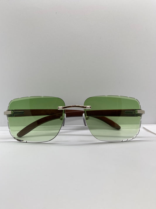 Cartier Horn Pine Green Gradien Lenses