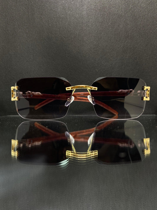 Cartier Golden Crown Loop with Black Lenses