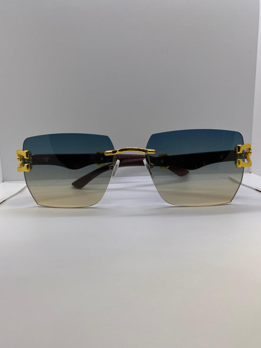Cartier Brown wood Lime Royal Shades