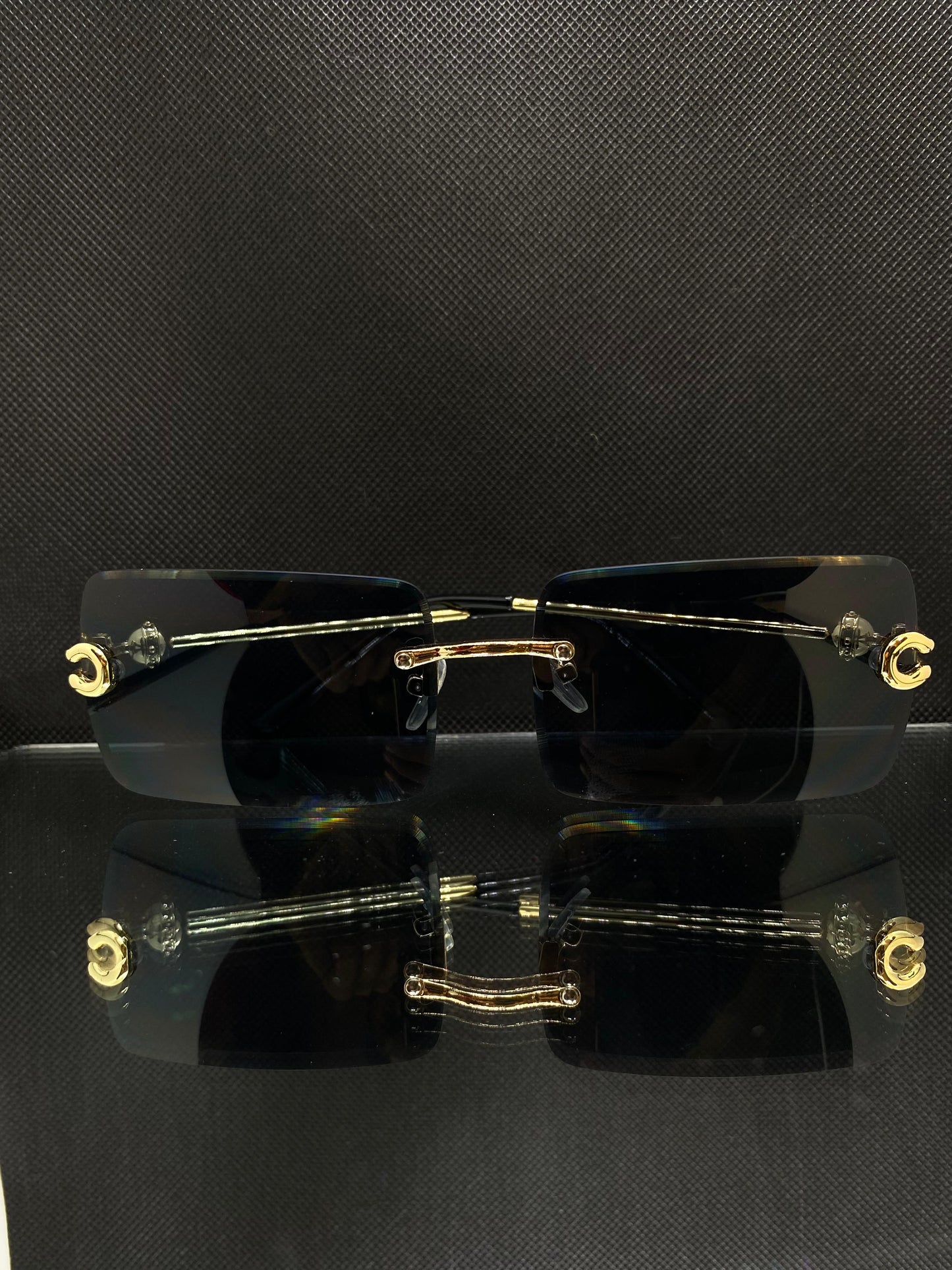 Cartier Golden Crown Loop With Black Lenses