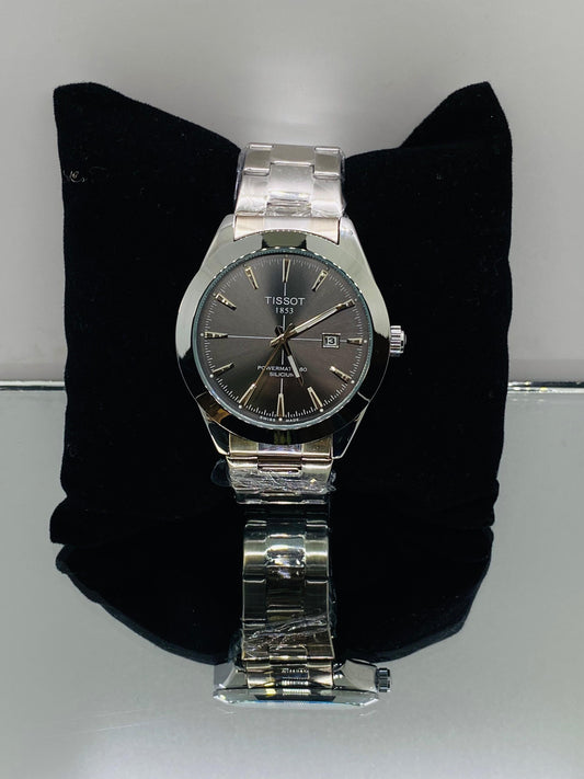 Tissot Silver with Dark Gray dial  & Elite Secure Crown